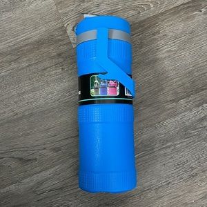 💫NEW Wellness Foam Insulated Water Bottle with Carry Handle and Hook
 32oz blue